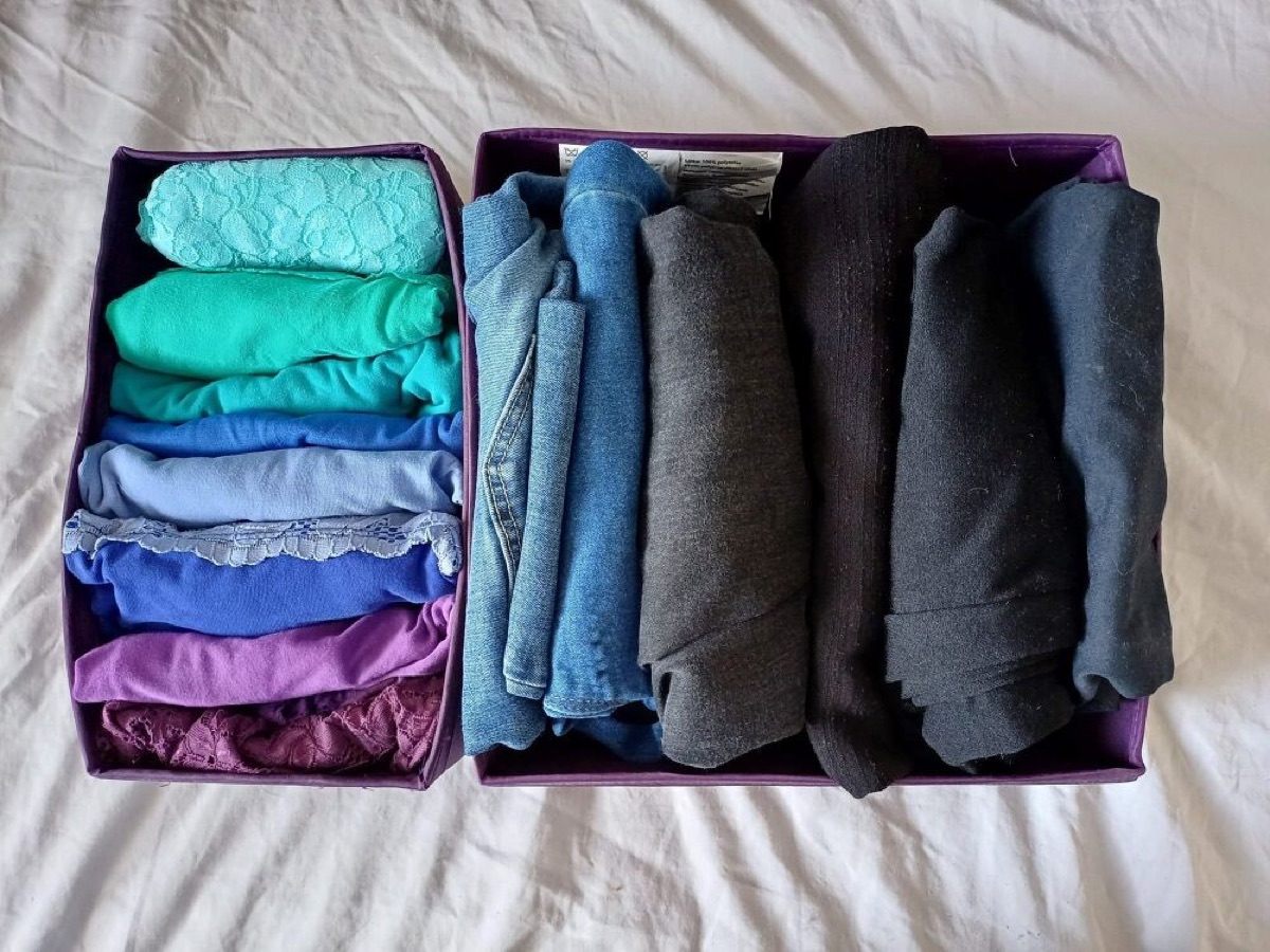 Packing vertically makes unpacking a breeze—see everything in one glance!
